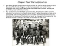 Chapter Four: War Approaches