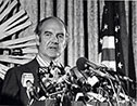 George McGovern with American flag